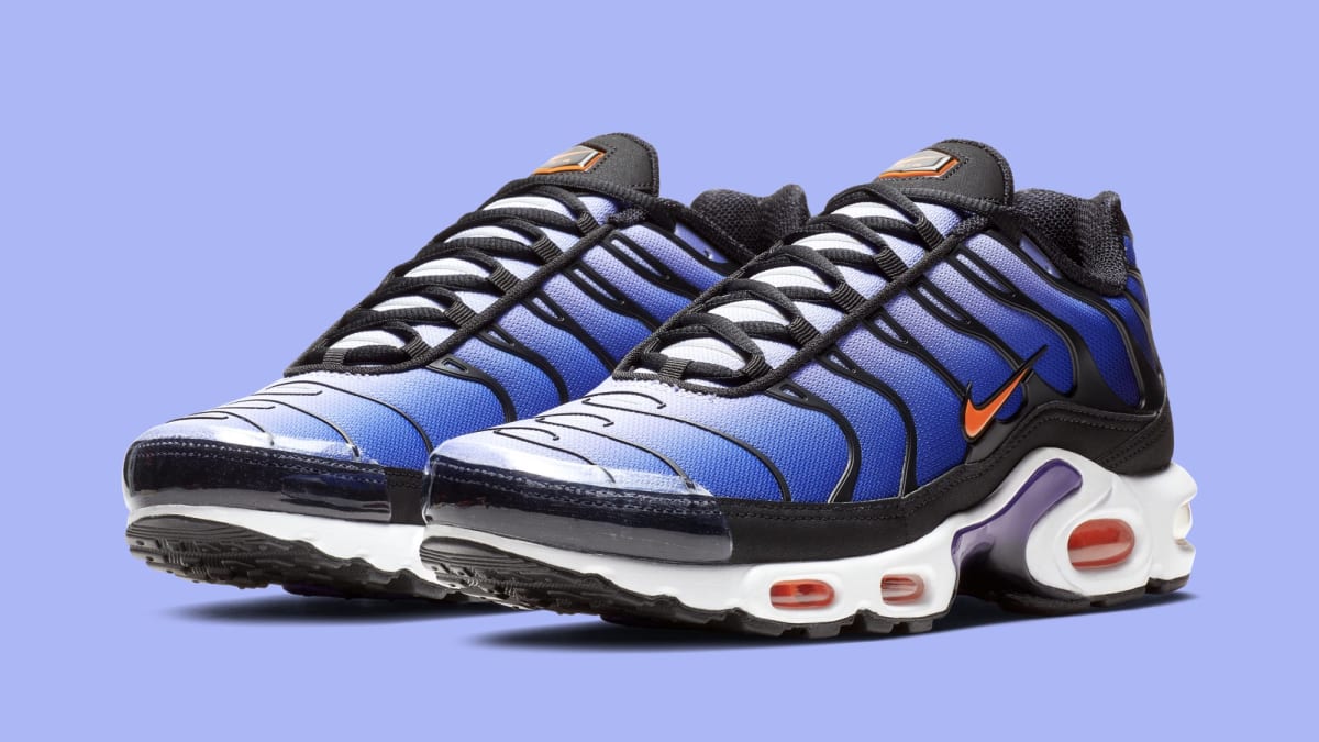 purple orange and blue air max