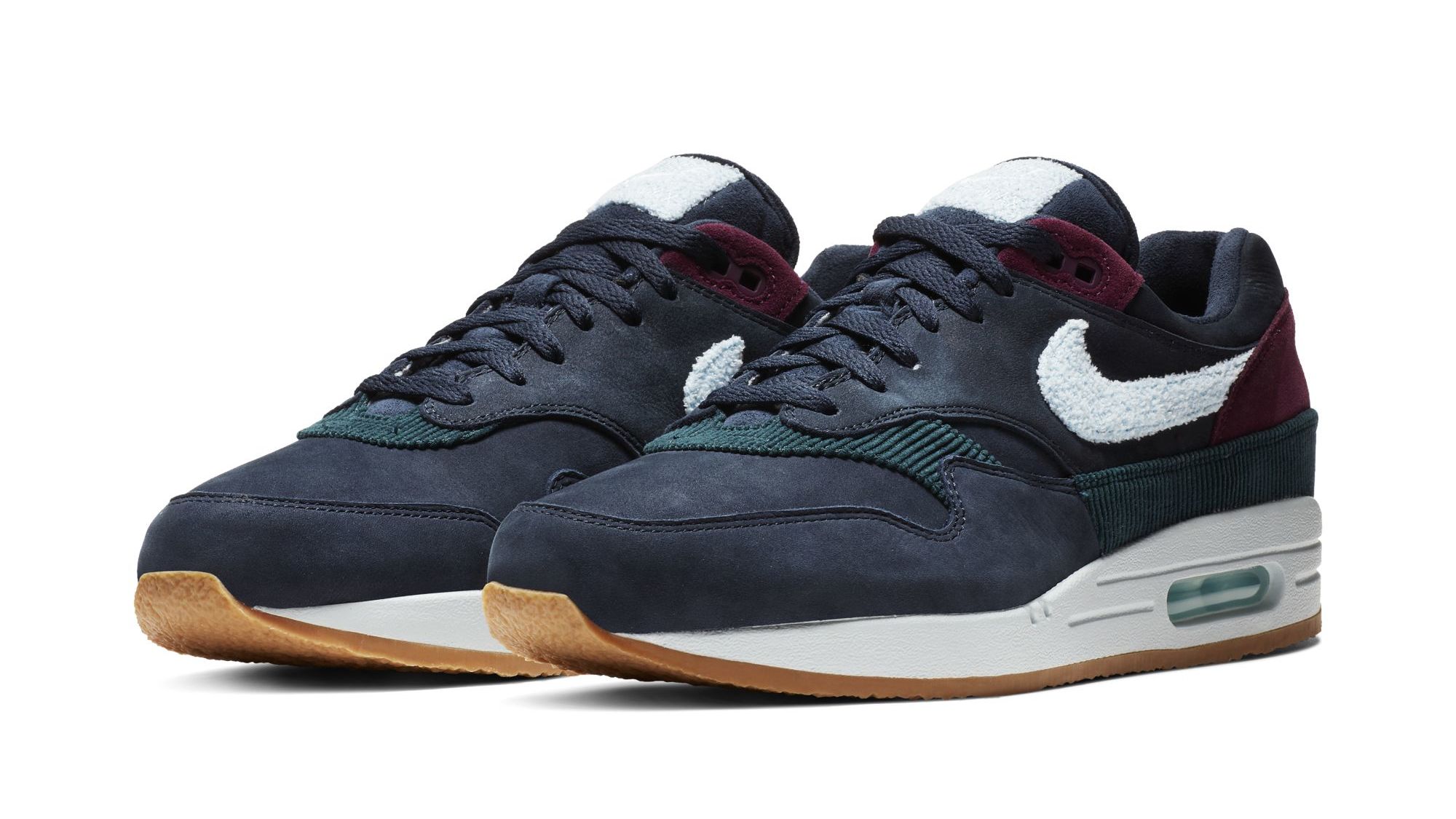 nike air max 1 dark obsidian crepe sole