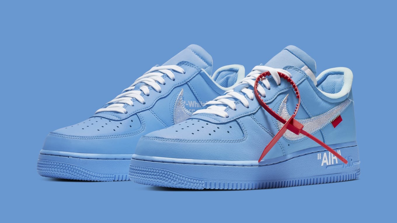 off white nike air force blue