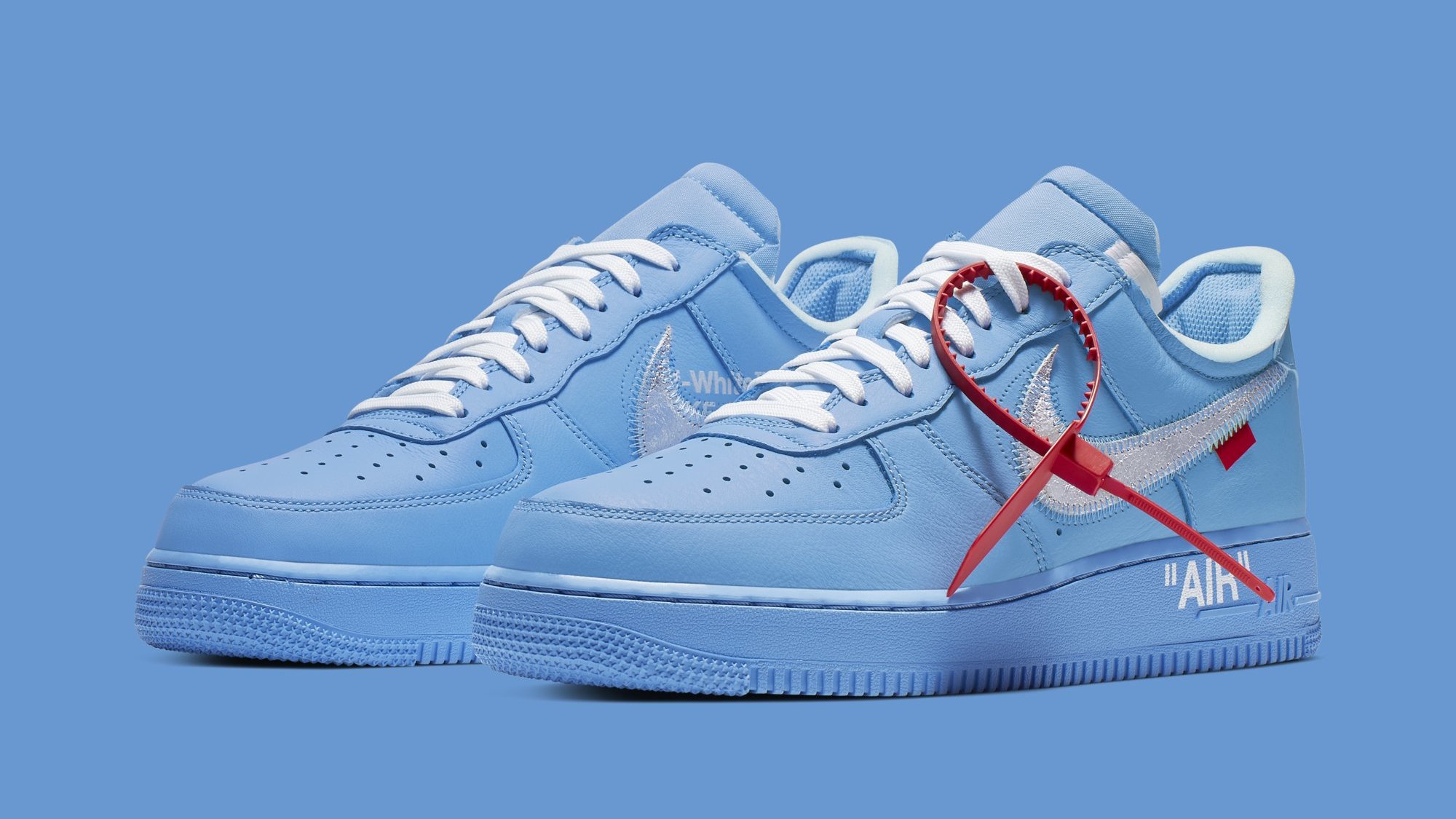 blue nike air force 1 off white