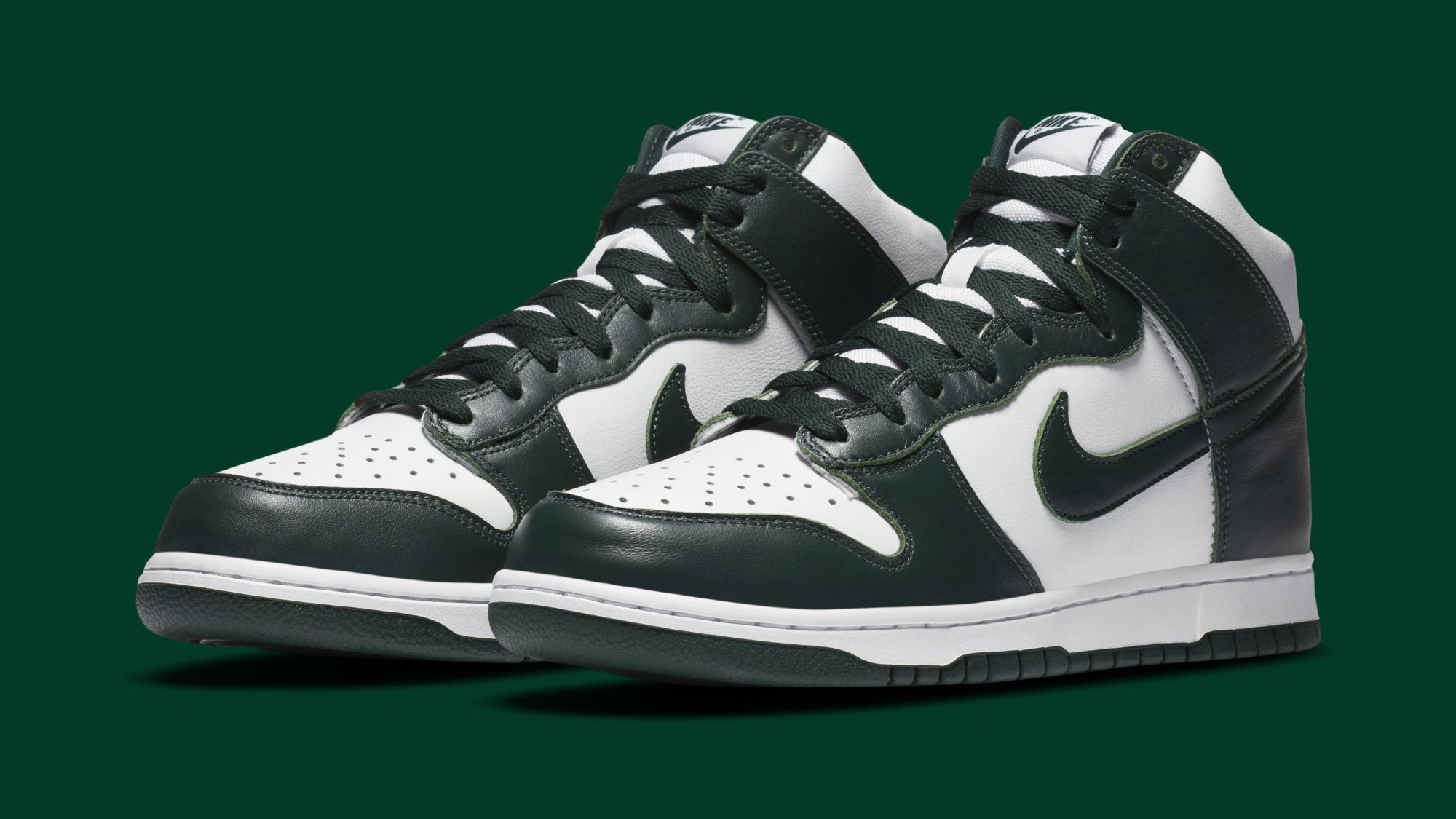 green and white nike dunk high