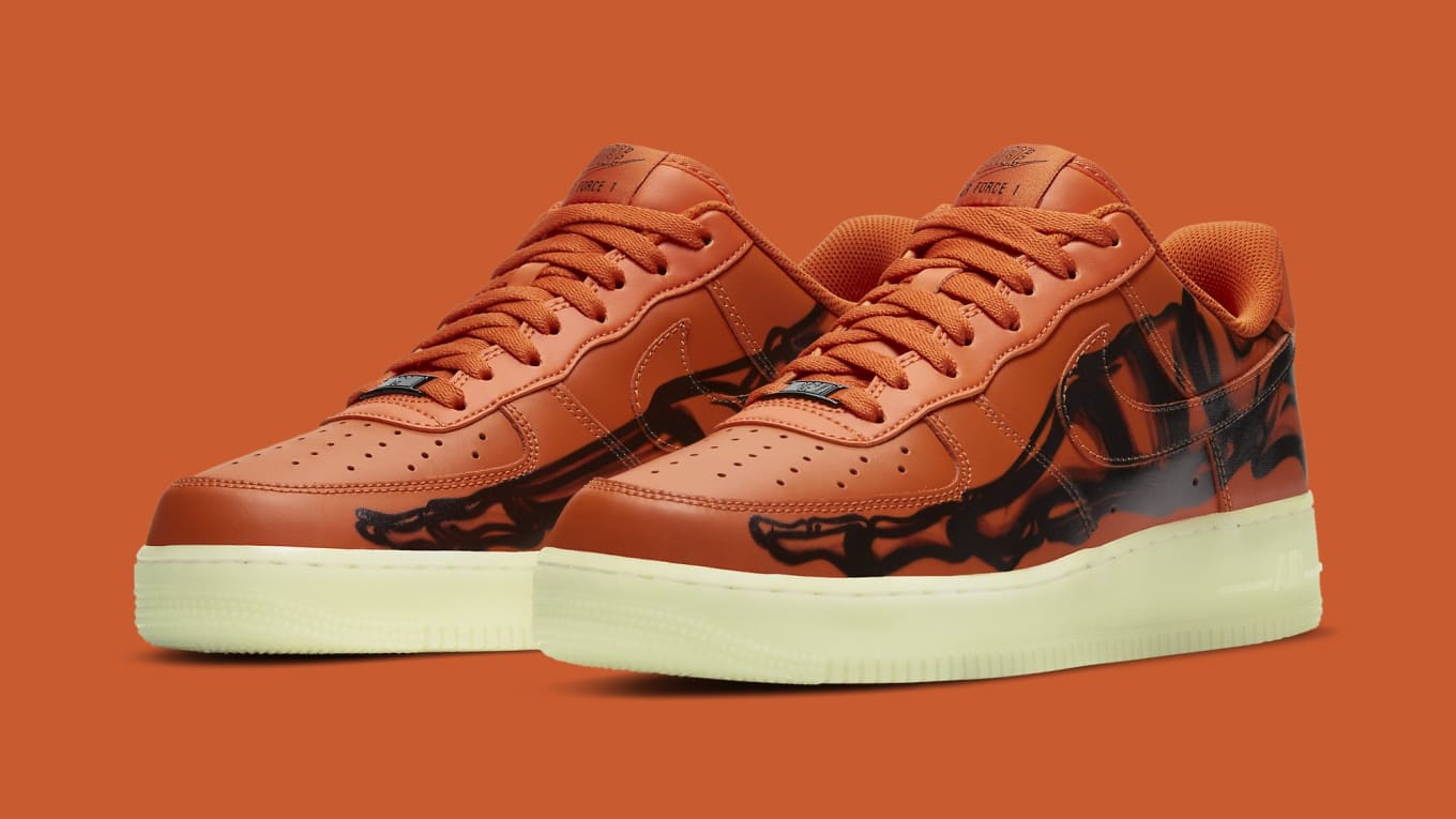 nike air force orange and black