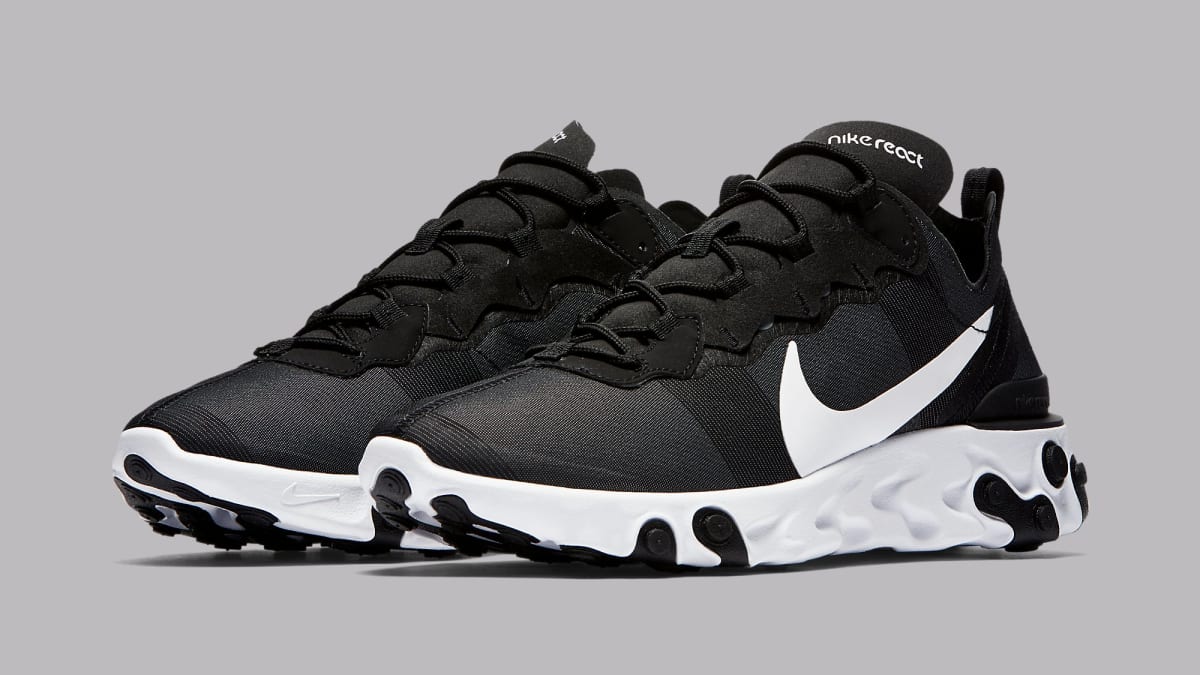 black and white react element 55