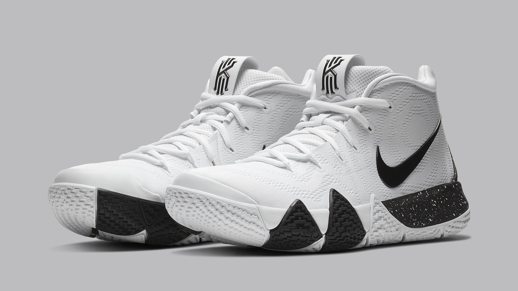 kyrie 4 white and black