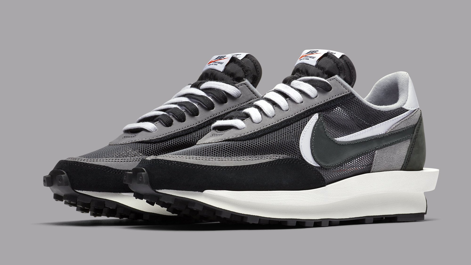 sacai nike waffle grey