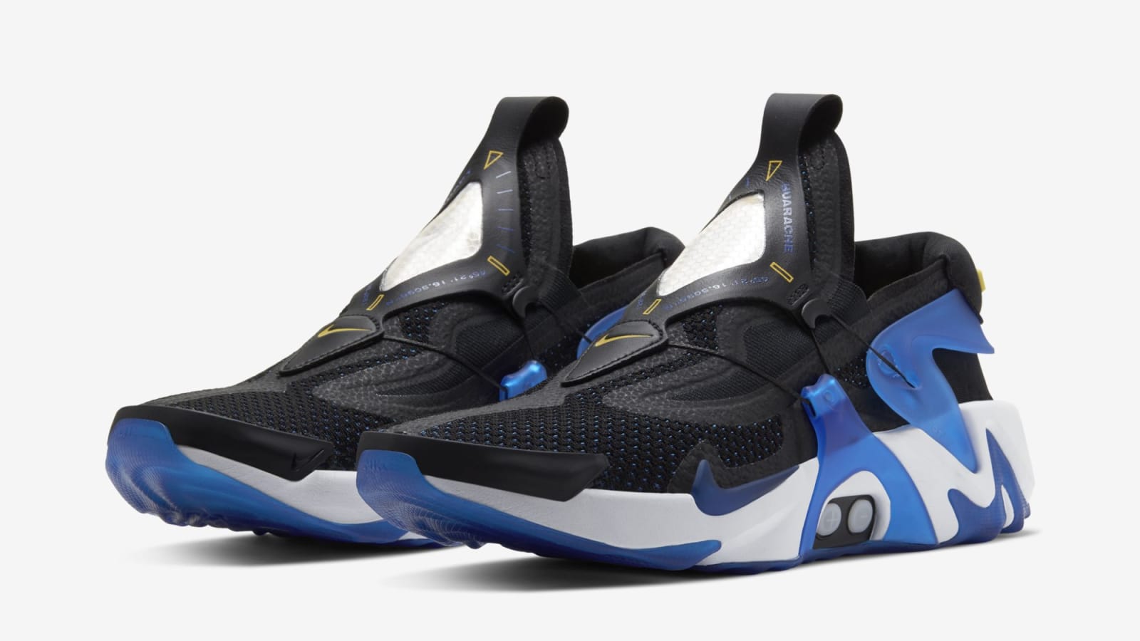 nike adapt huarache on feet