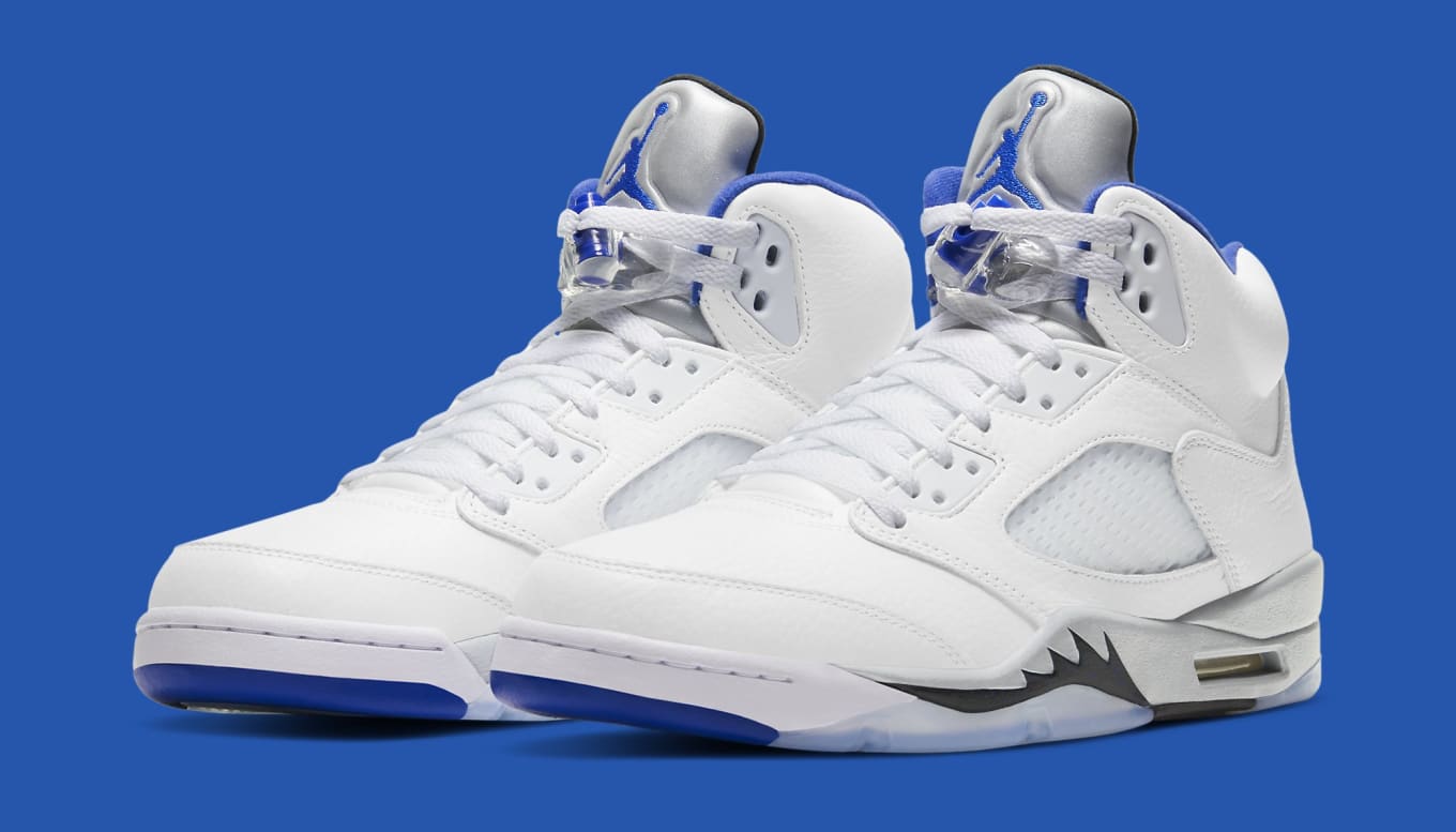 Jordan 5 white blue outlet