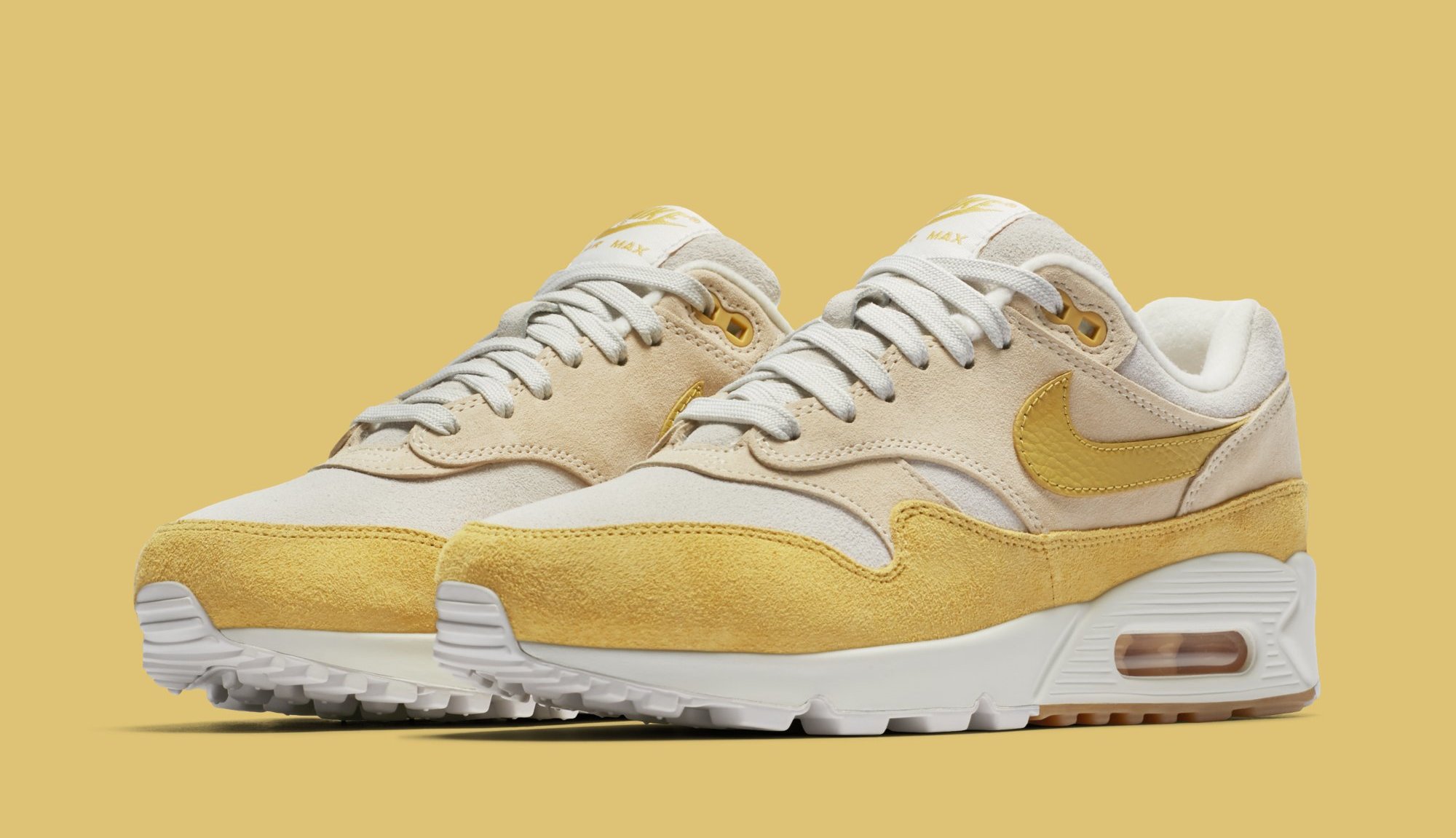 Nike Women's Air Max 90/1 Guava Ice Wheat Gold Summit White AQ1273-800 Release Date | Sole
