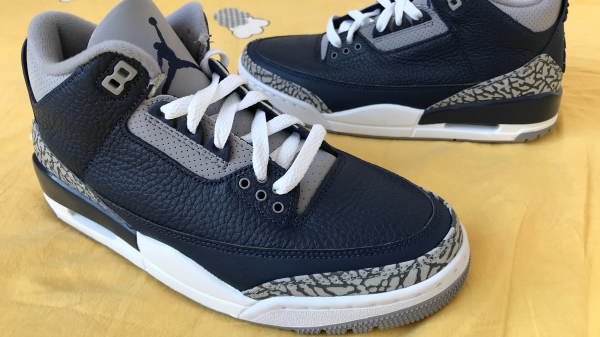 navy blue and grey jordan 3