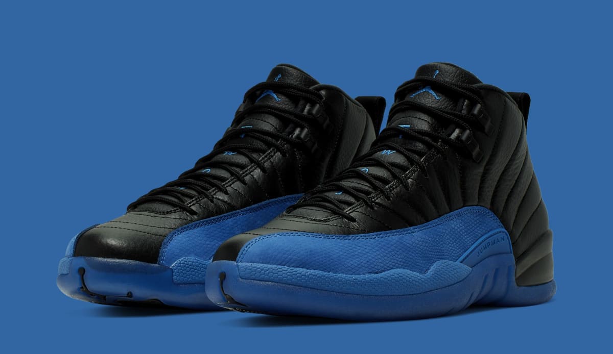 blue and black retro 12s