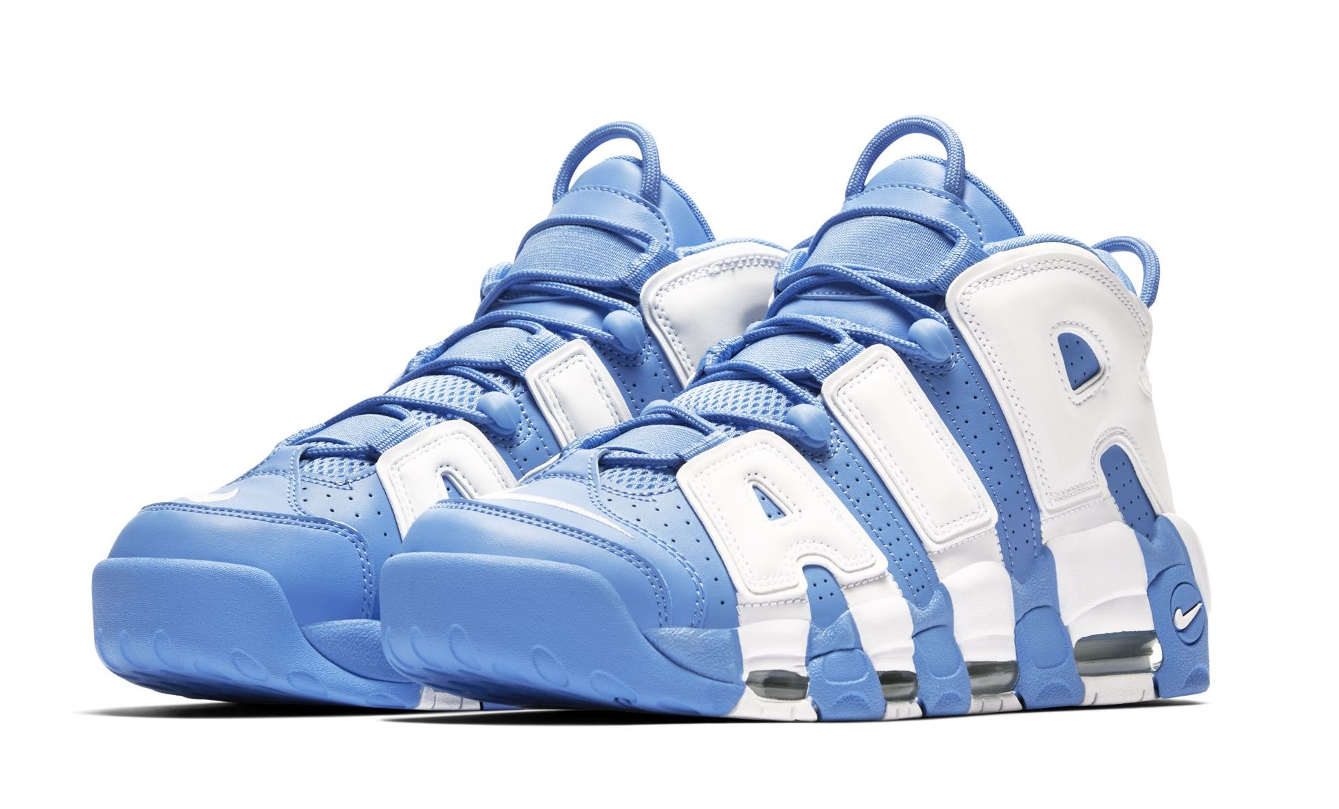 white and blue uptempos