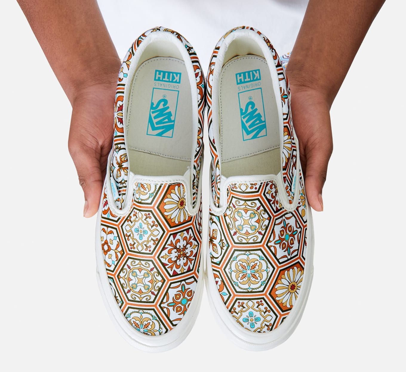 patterned slip on vans