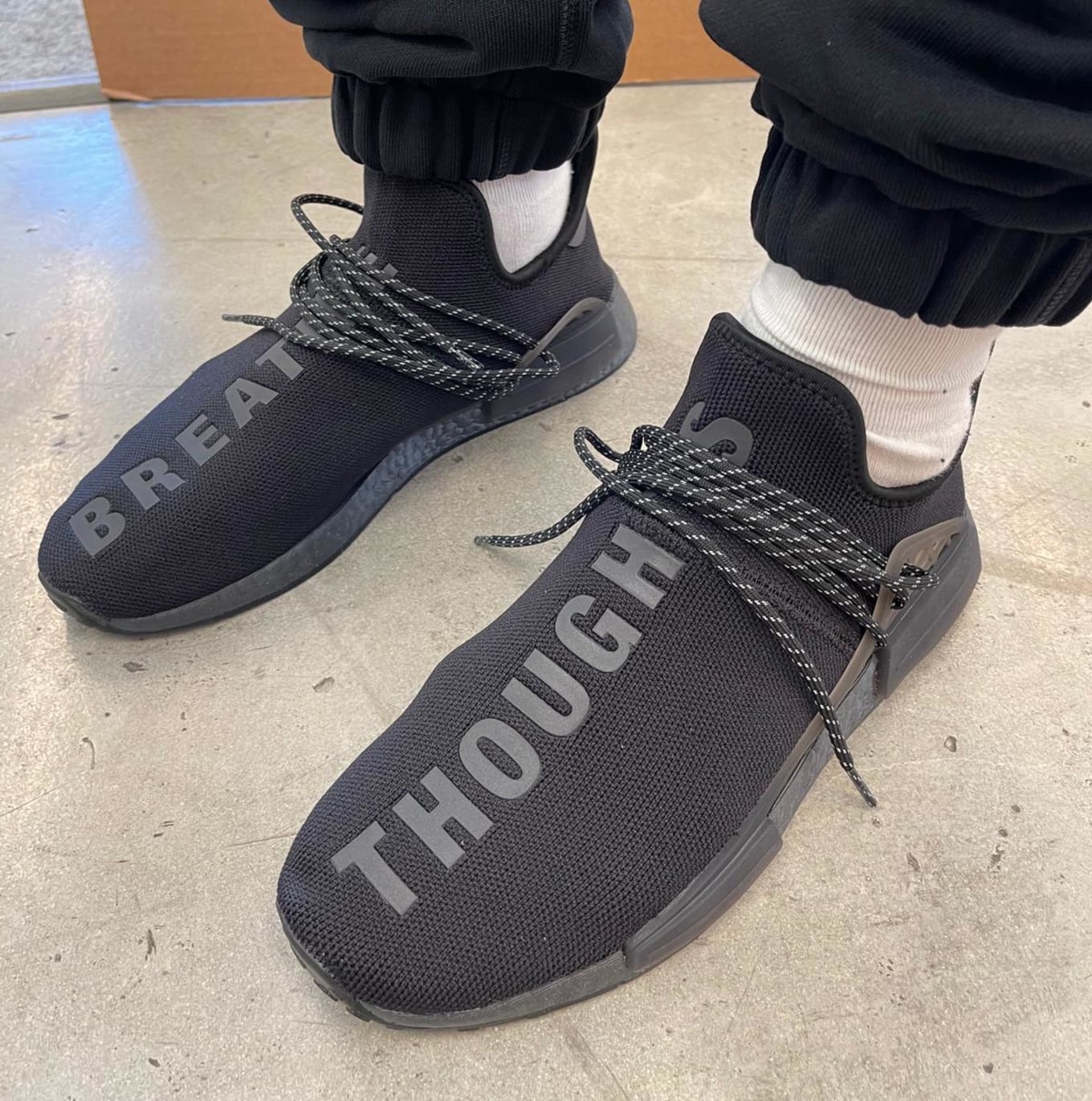 nmd human race all black