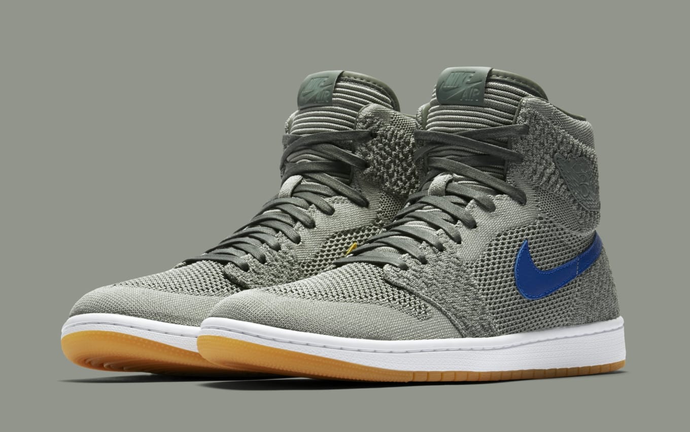 air jordan 1 retro high flyknit clay green