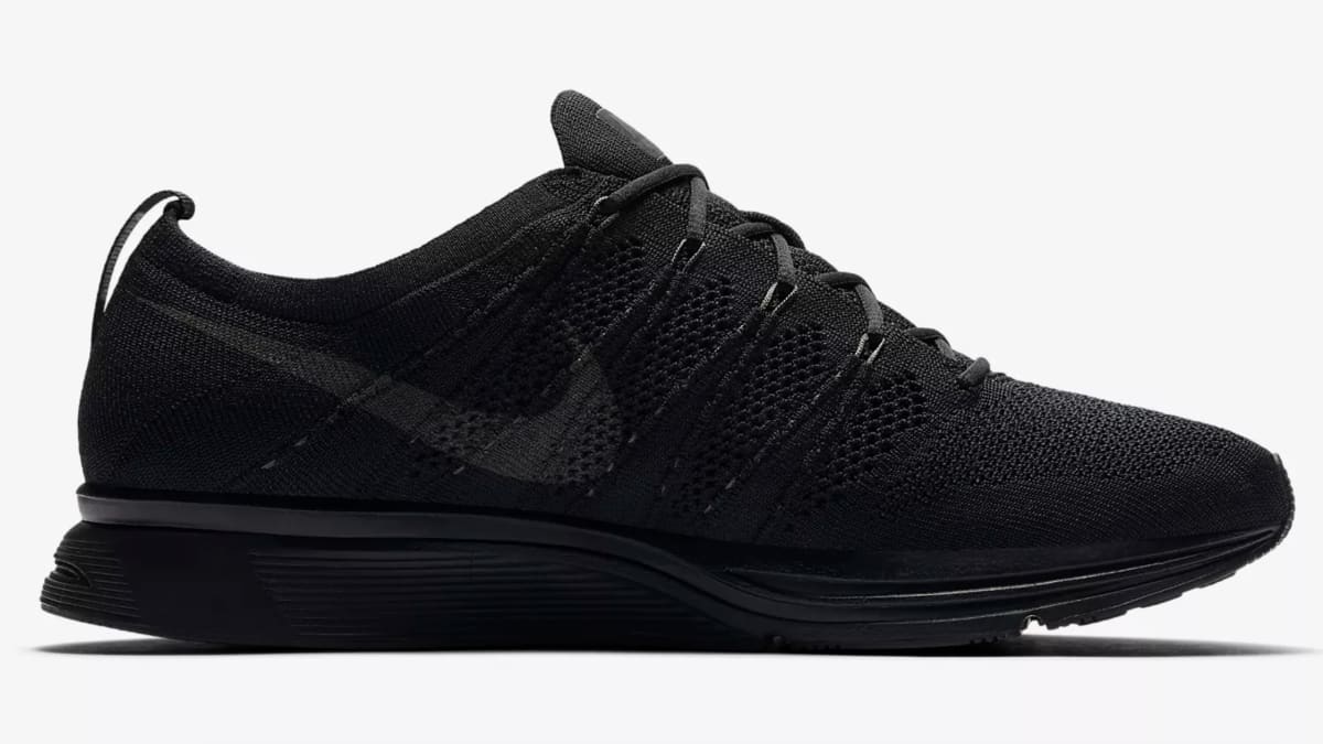 nike free rn flyknit triple black