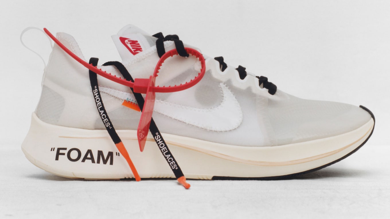 nike zoom fly x off white white