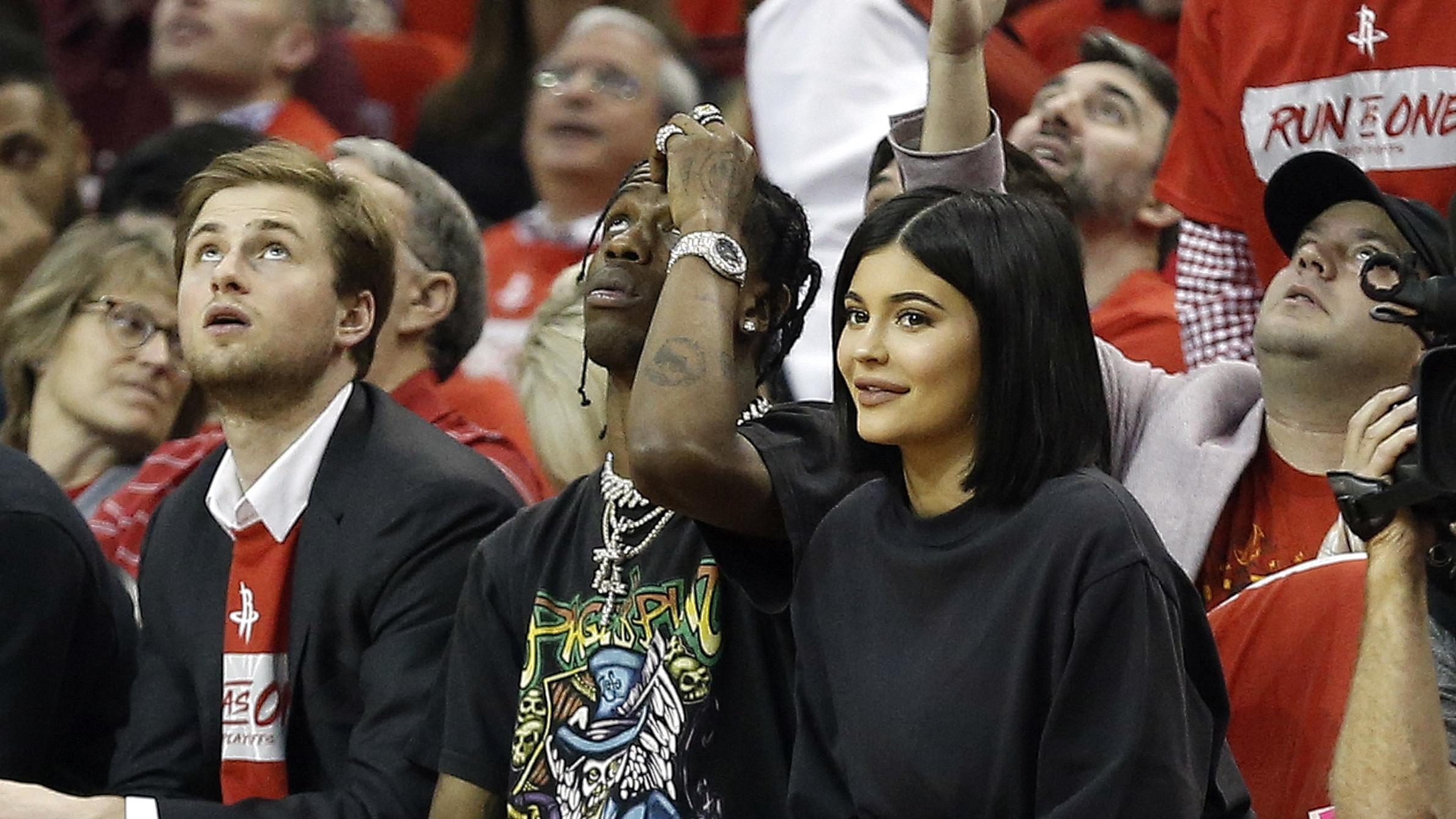 kylie jenner wearing travis scott jordans
