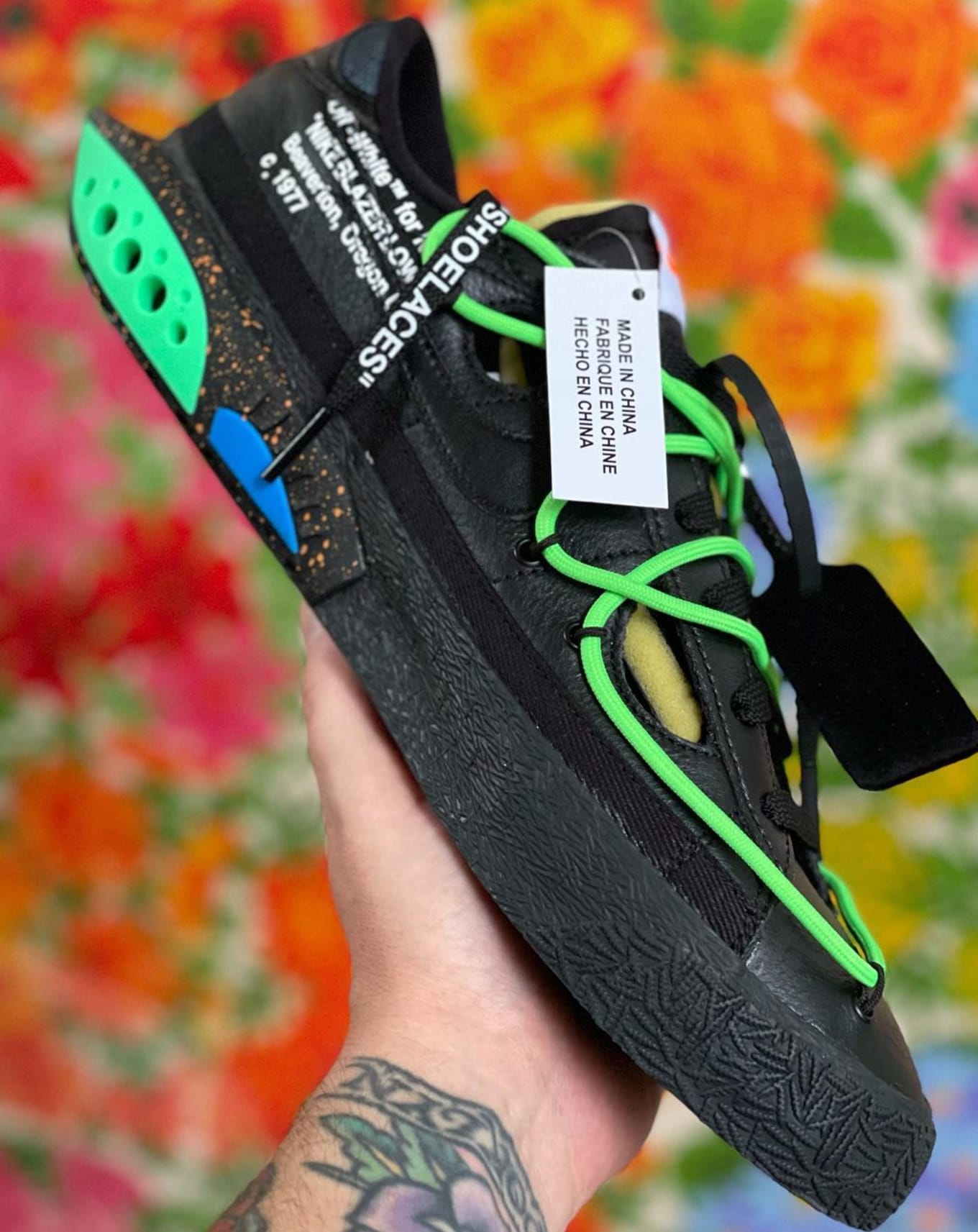 Off White X Nike Blazer Low Black Green White University Red Release Sole Collector