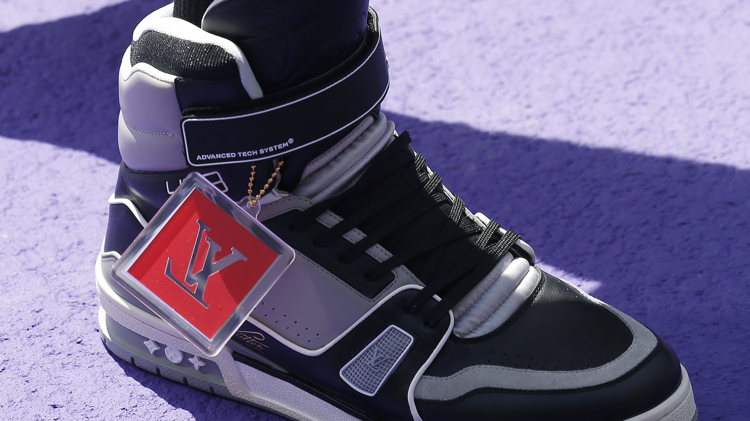 Panther rear collar Best Look Yet at Virgil Abloh's Louis Vuitton Sneakers | Sole Collector