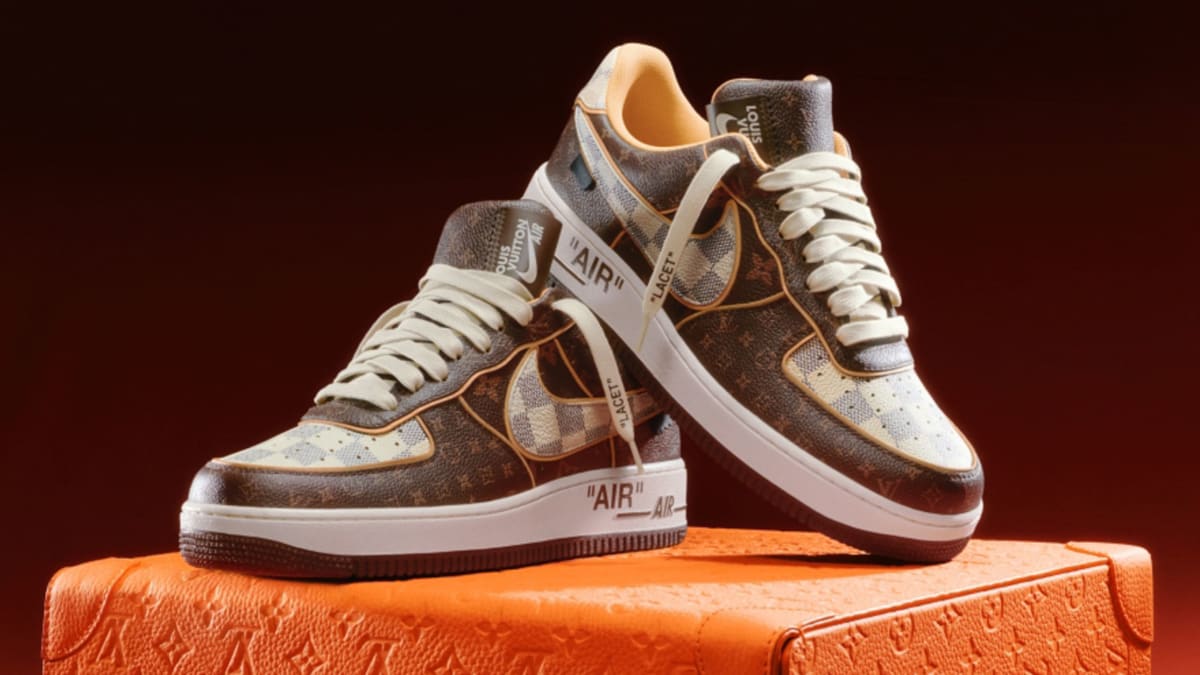 Louis Vuitton X Nike Air Force 1 Sotheby s Auction Size Breakdown Louis Vuitton X Nike Air Force 1 Sotheby s Auction Size Breakdown