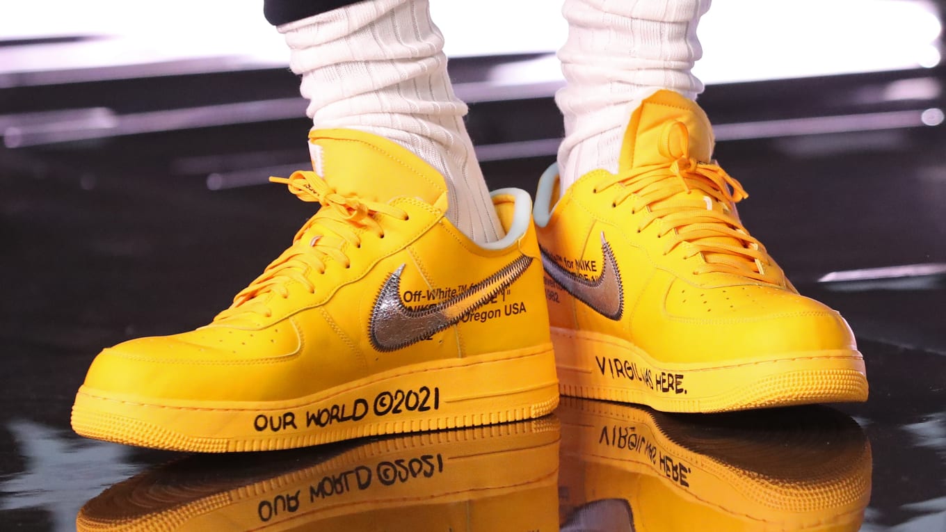 Yellow Off-White Air Force 1 LeBron 