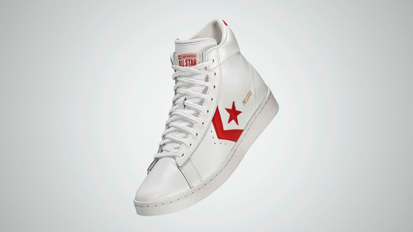 converse pro leather white red