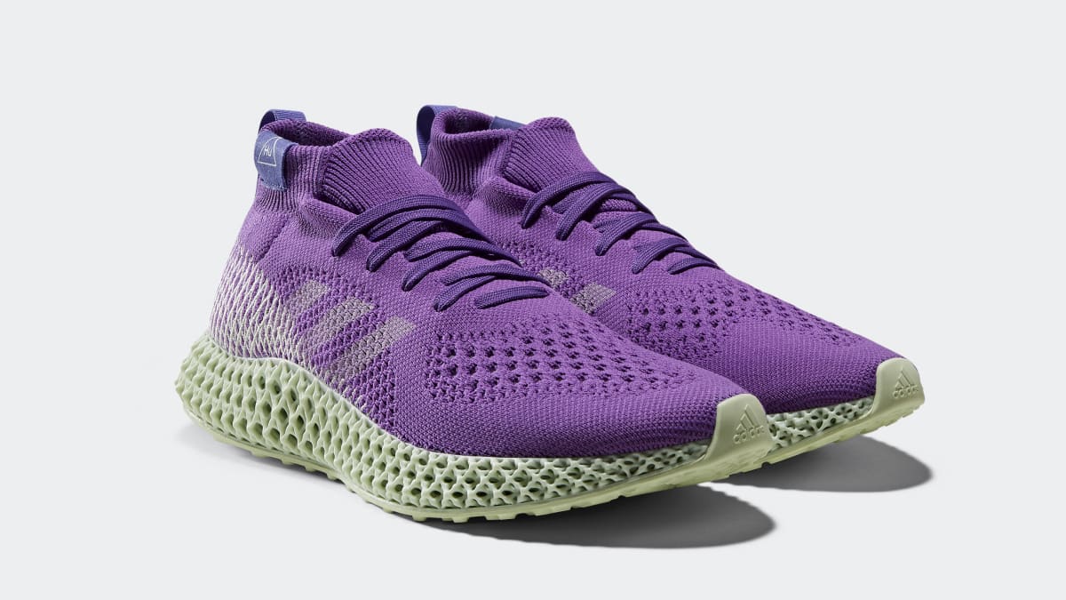 Pharrell x Adidas 4D Runner Mid 'Active Purple' 'Tech Olive' Release Date | Sole Collector