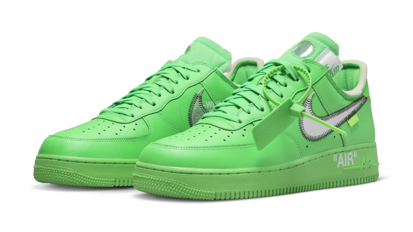 off white nike air force 1 neon green price