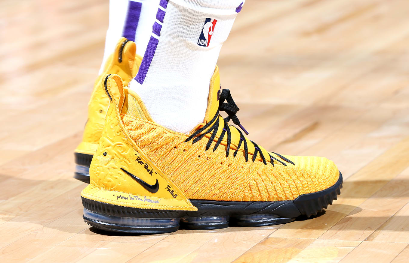 yellow lebron shoes