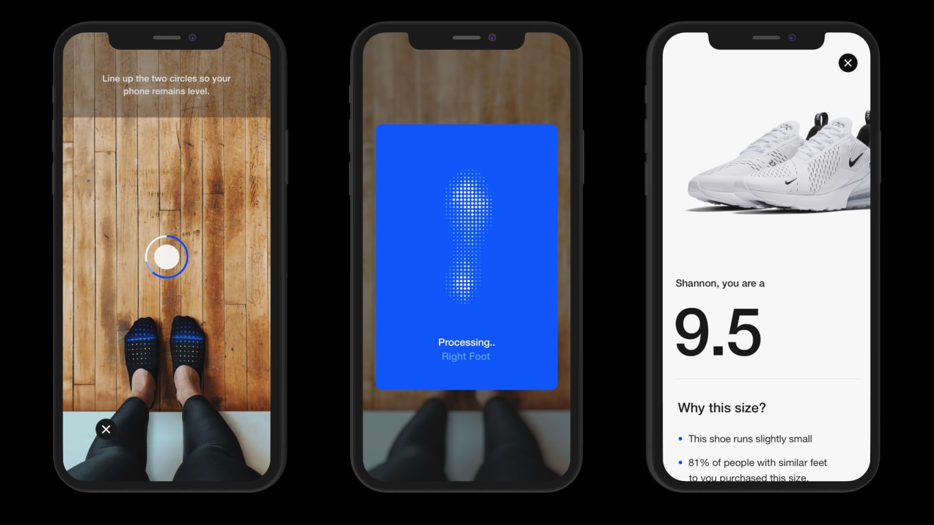 Nike fit digital foot measurement
