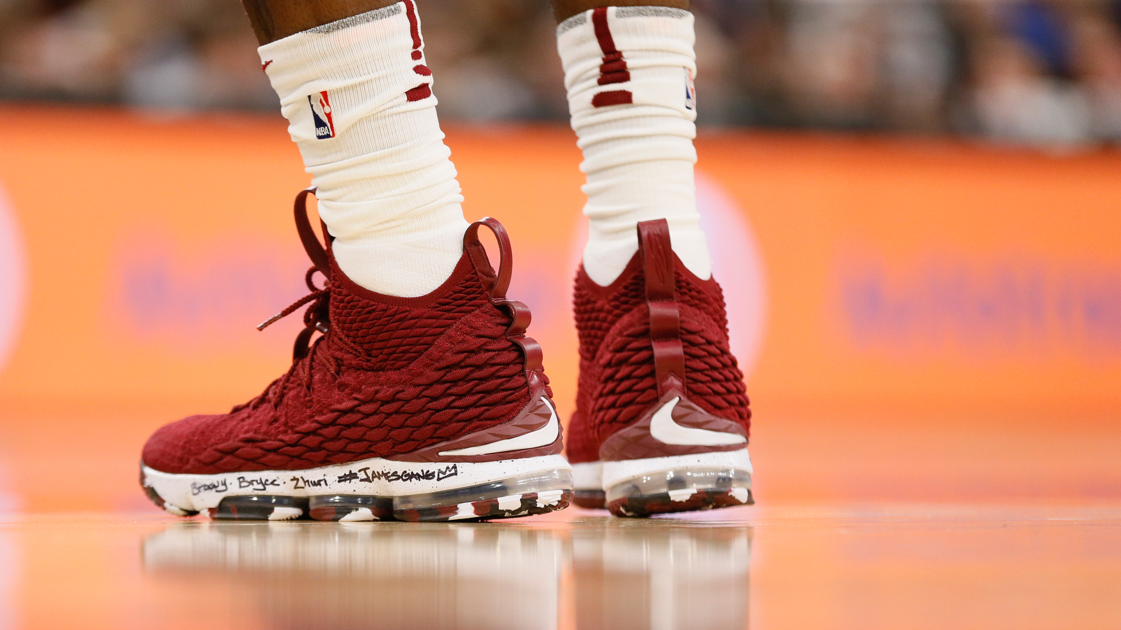 lebron 15 burgundy and gold