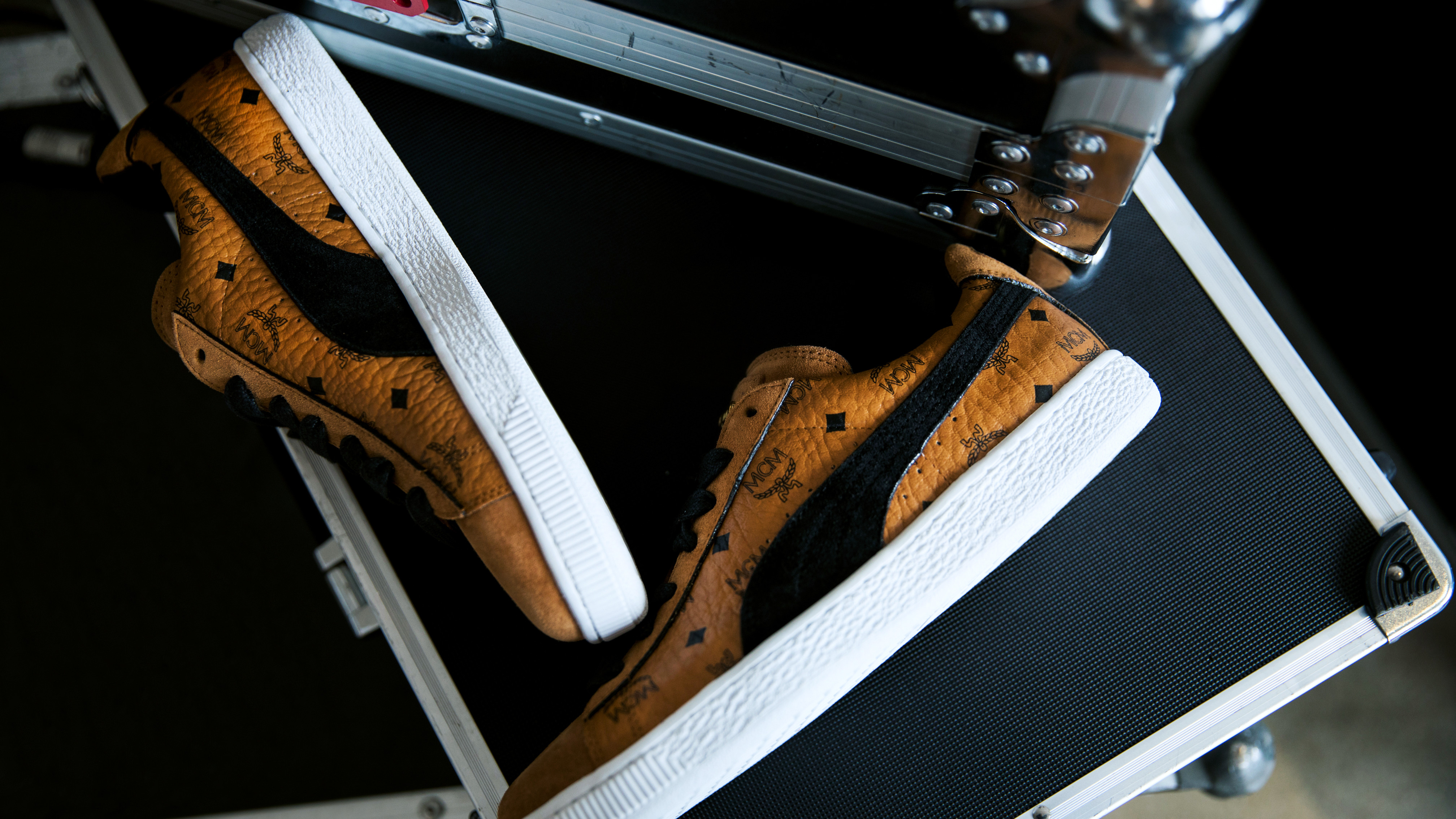 puma suede x mcm