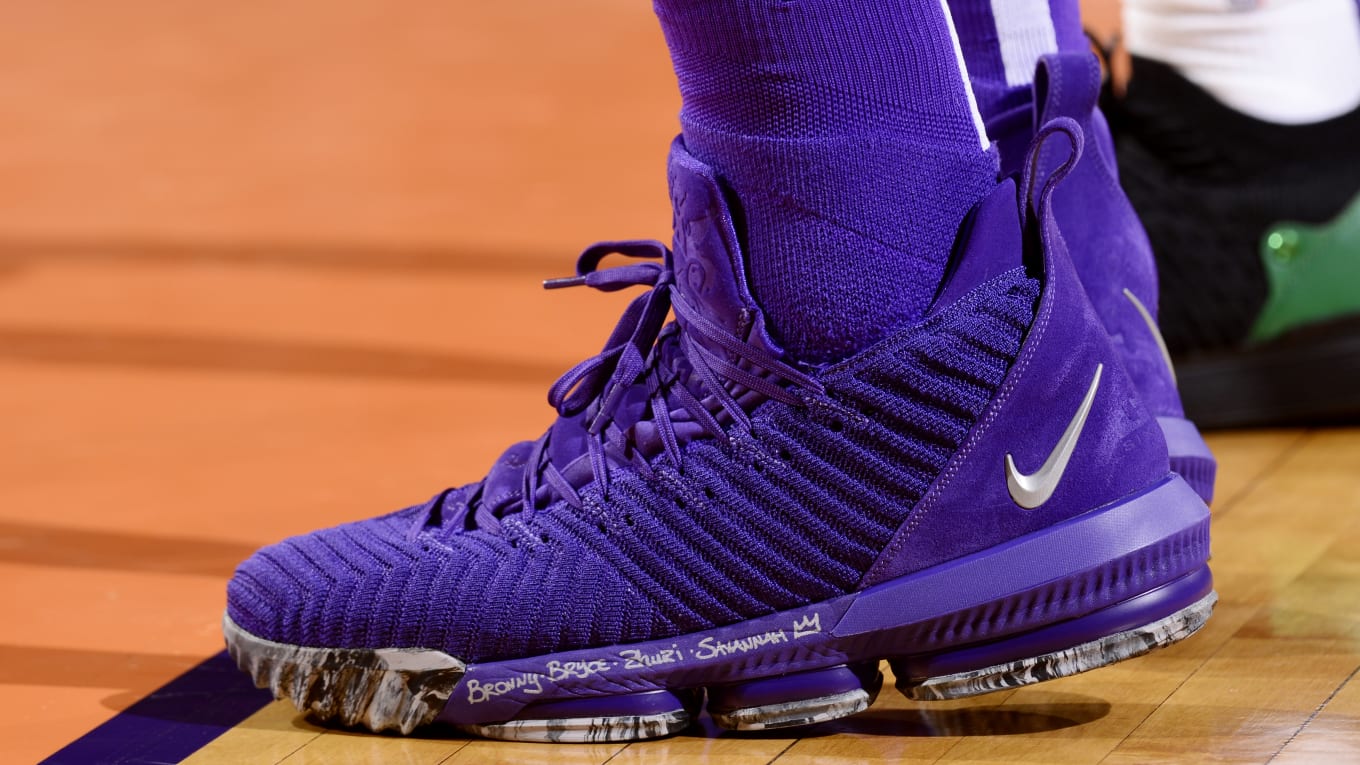 purple nike lebron shoes