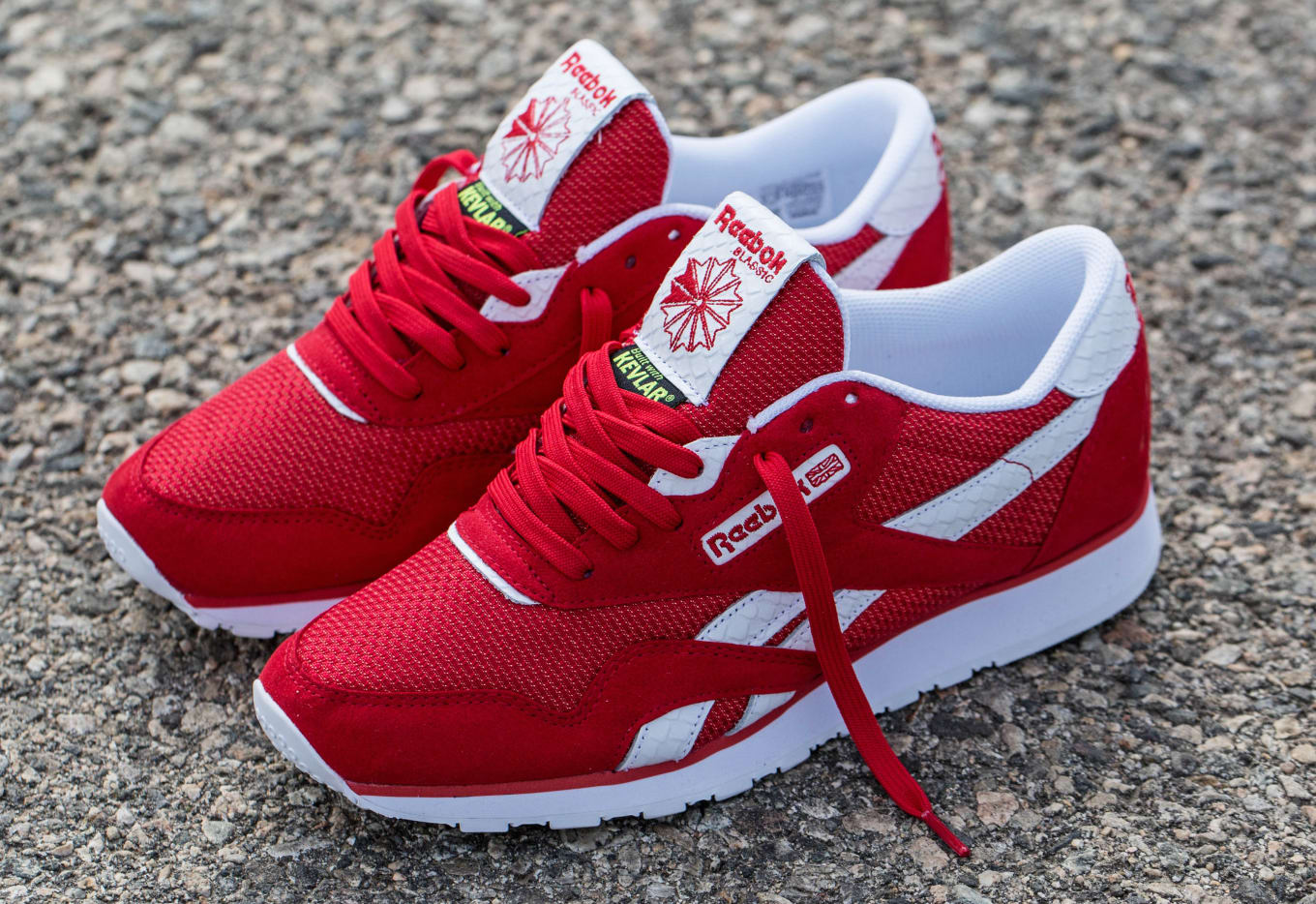 red reebok sneakers