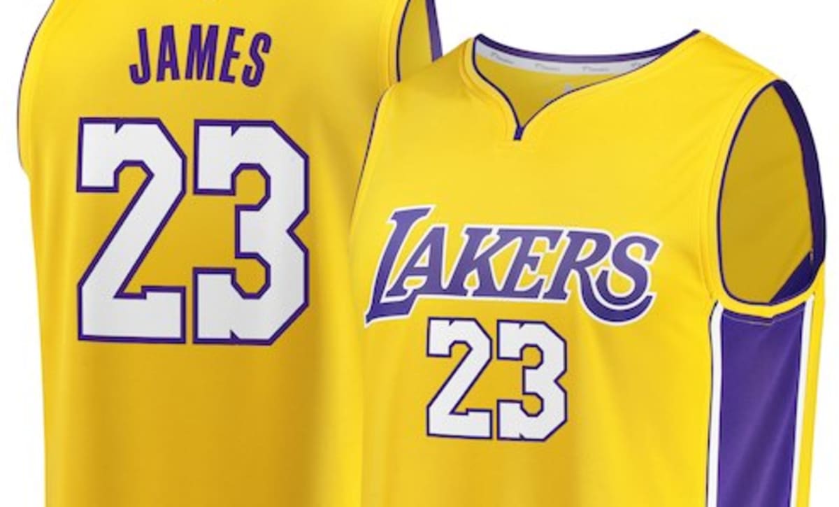 gold lebron lakers jersey