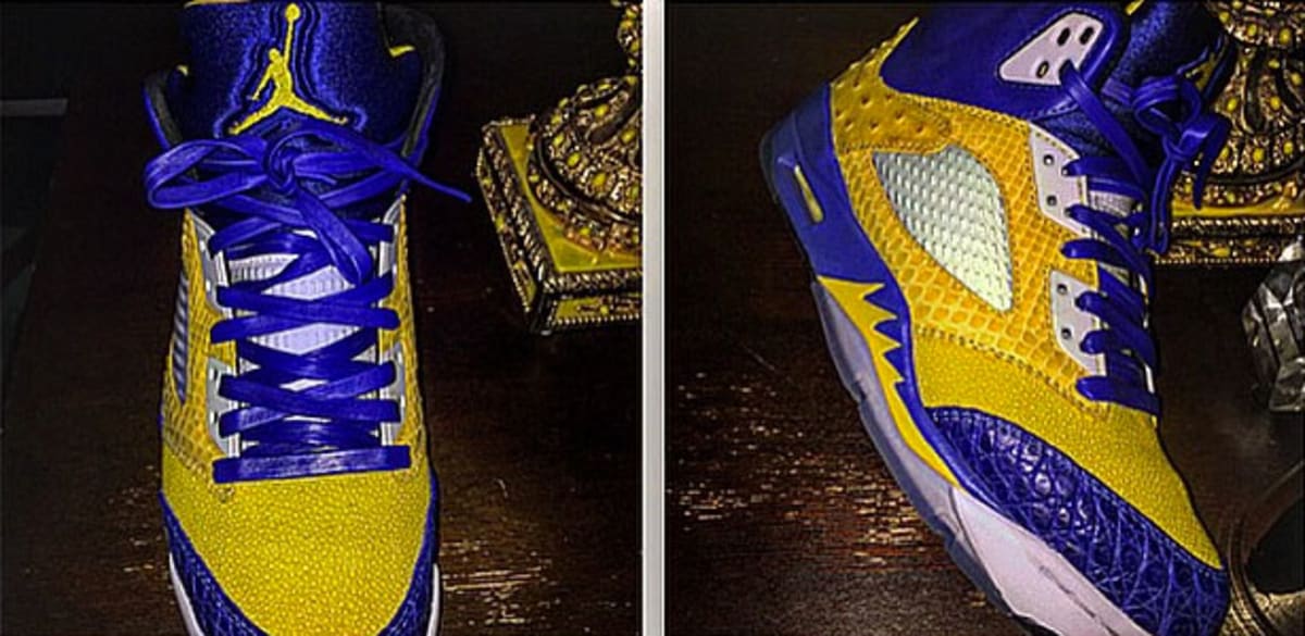 50 Cent Air Jordan 5 V Golden State Warriors Custom Sole Collector
