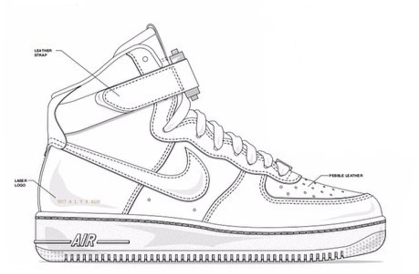 Nike Air Force 1 схема