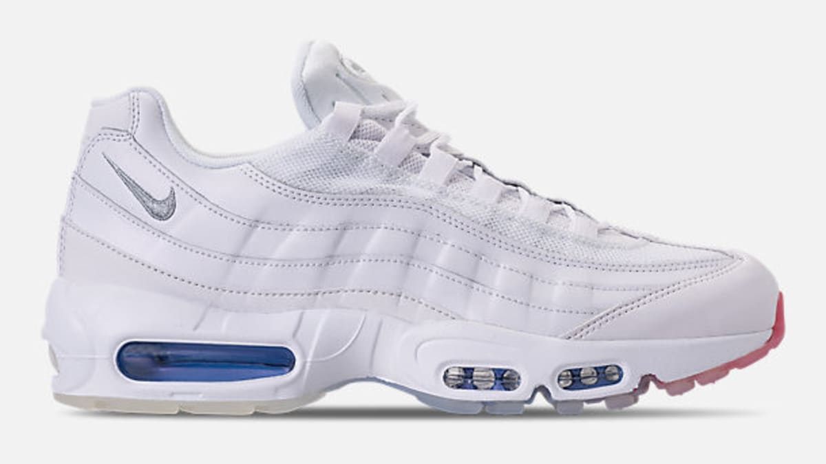 white and blue nike air max 95
