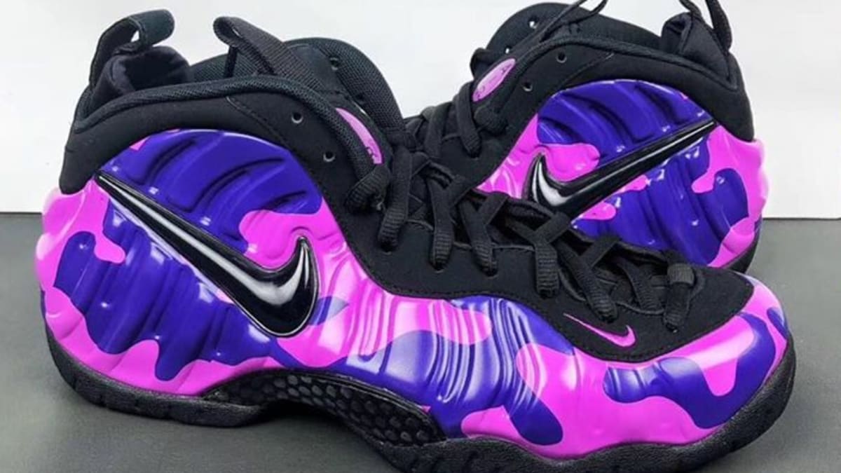 pink and purple camo foamposites