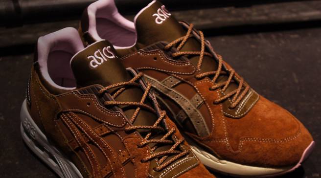 asics brown leather