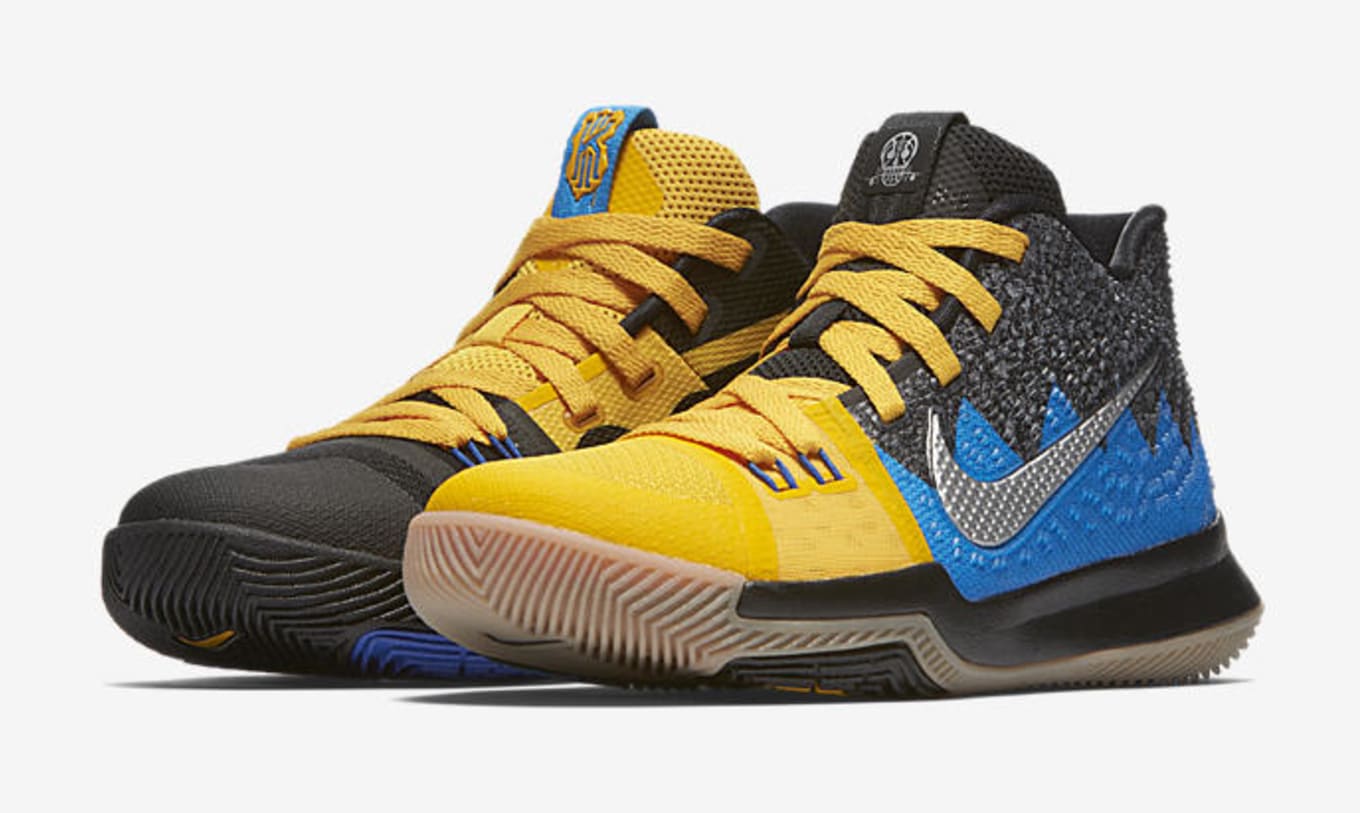 kyrie shoes blue and yellow