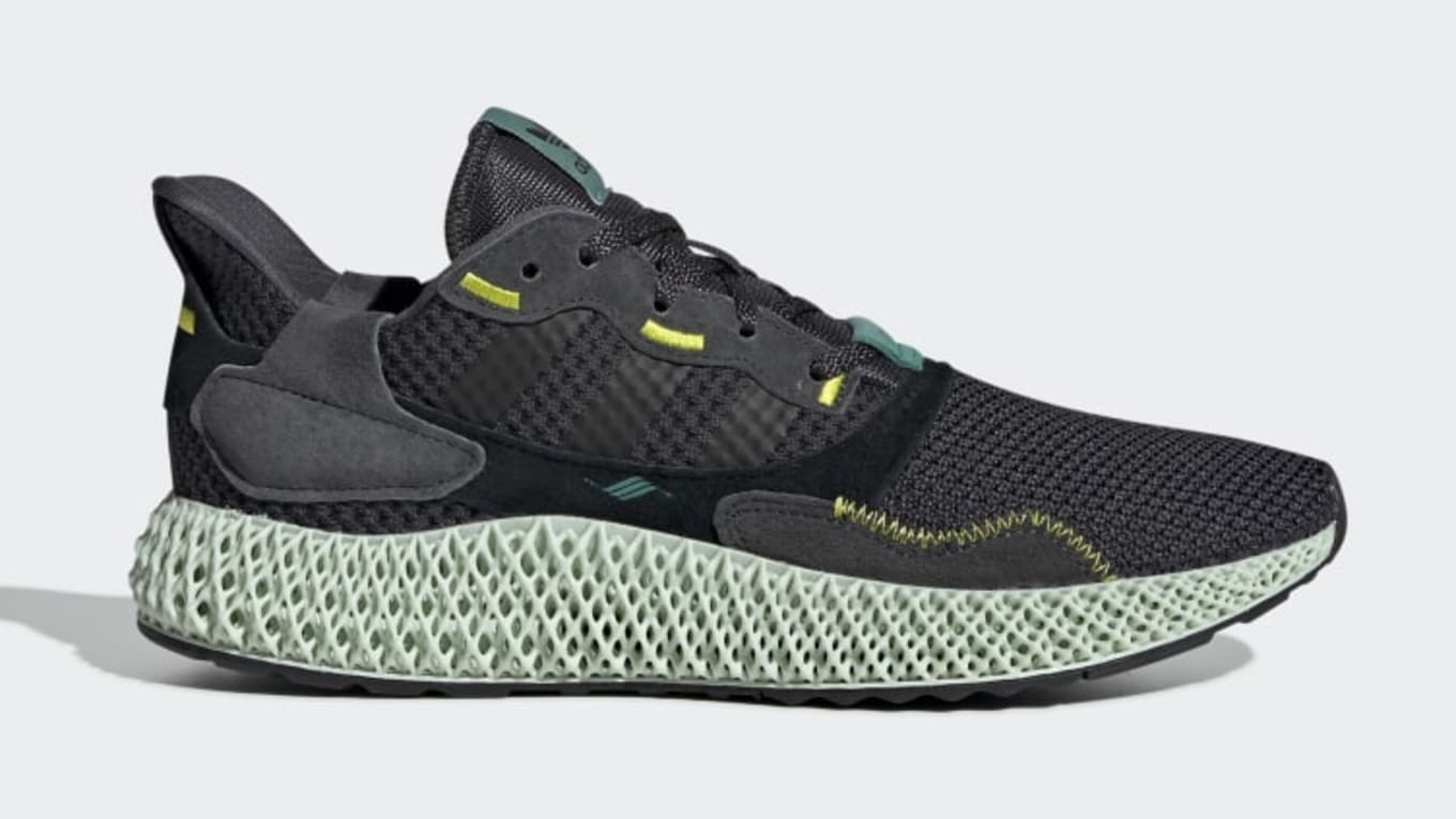 Adidas ZX 4000 4D 'Carbon/Carbon/Semi Solar Yellow' BD7865 Release Date |  Sole Collector