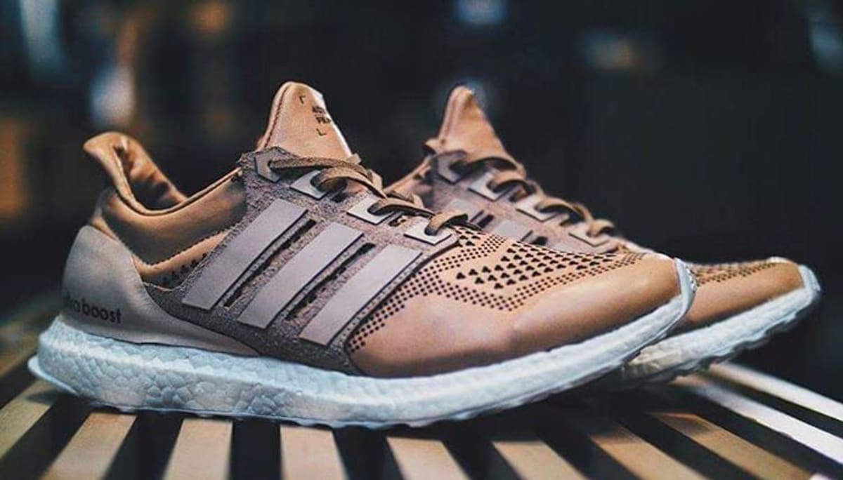 tan and black adidas
