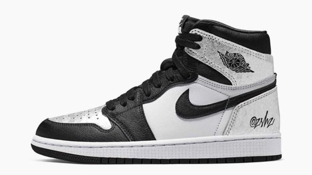 jordan 1 silver toe stock x
