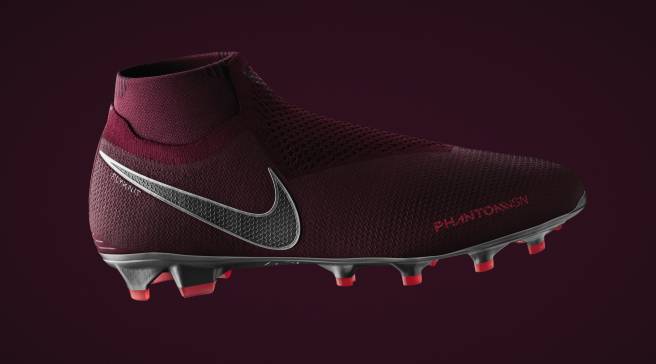 Nike Phantom Vision Kids' FG Football Boot, Red Elverys Site