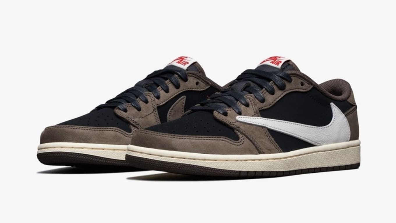 Travis Scott x Air Jordan 1 Low 'Black/Dark Mocha-University Red'  CQ4277-001 Release Date | Sole Collector