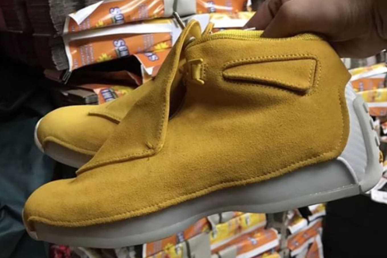 jordan 18 yellow on feet