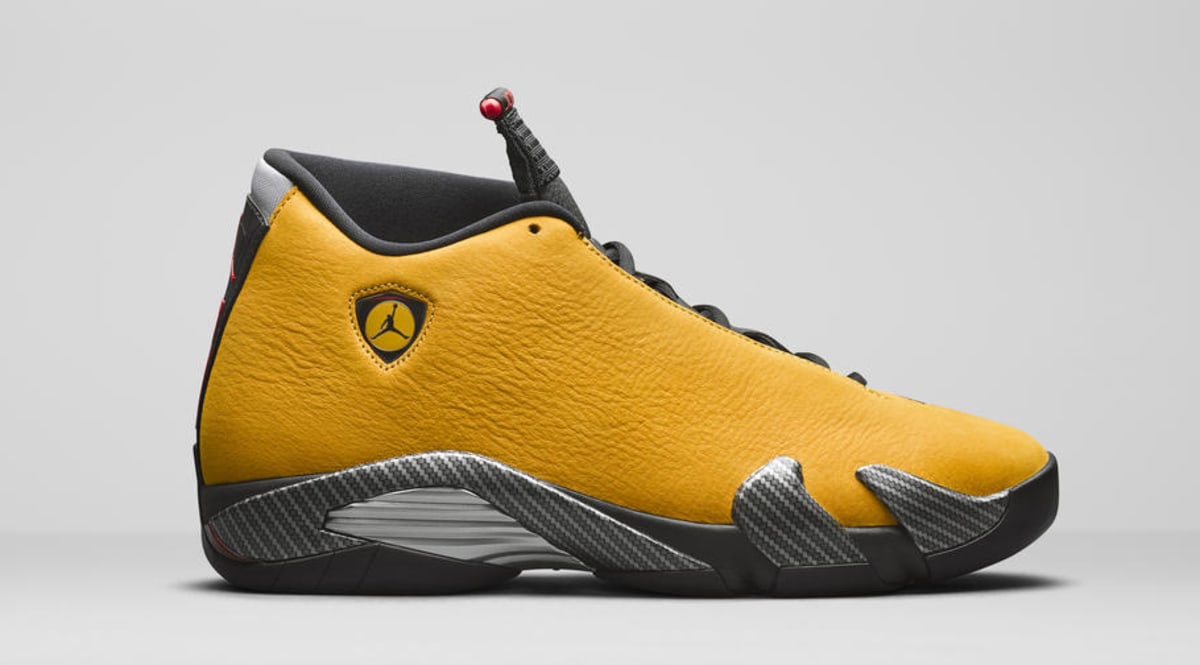 Air Jordan 14 Retro Yellow Ferrari Release Date 06 22 19