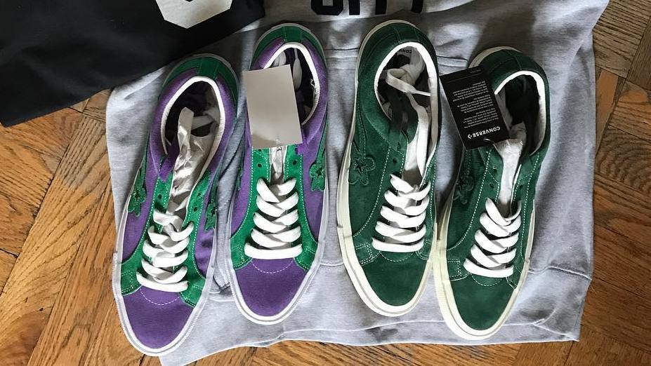 golf le fleur converse purple and green