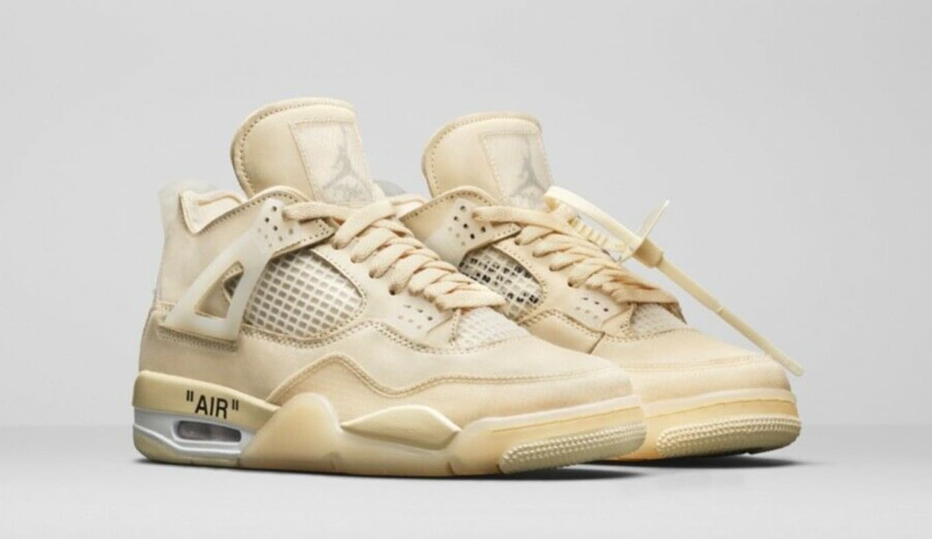 Virgil Abloh S Off White X Jordan 4s For Black Lives Matter Auction Price Sole Collector